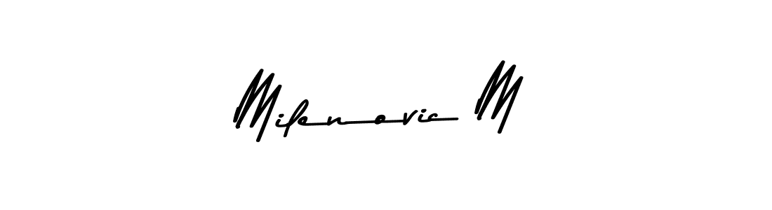 This is the best signature style for the Milenovic M name. Also you like these signature font (Asem Kandis PERSONAL USE). Mix name signature. Milenovic M signature style 9 images and pictures png