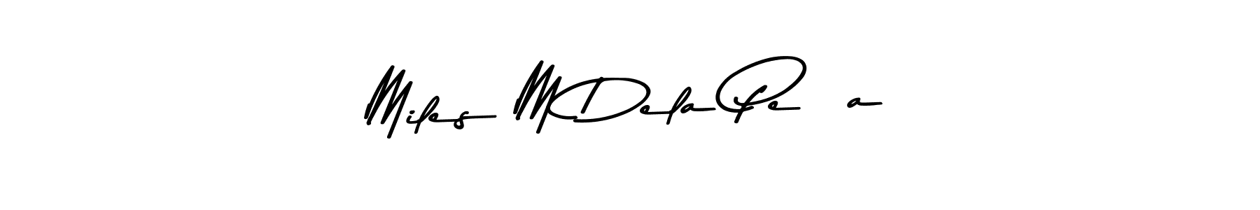 if you are searching for the best signature style for your name Miles M Dela Peña. so please give up your signature search. here we have designed multiple signature styles  using Asem Kandis PERSONAL USE. Miles M Dela Peña signature style 9 images and pictures png