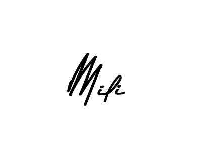 Create a beautiful signature design for name Mili. With this signature (Asem Kandis PERSONAL USE) fonts, you can make a handwritten signature for free. Mili signature style 9 images and pictures png