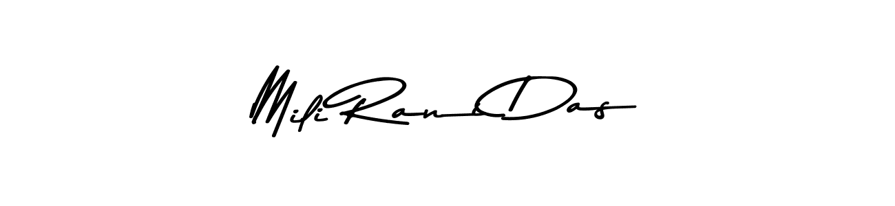 Design your own signature with our free online signature maker. With this signature software, you can create a handwritten (Asem Kandis PERSONAL USE) signature for name Mili Rani Das. Mili Rani Das signature style 9 images and pictures png