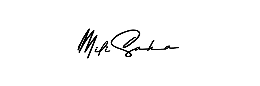 You should practise on your own different ways (Asem Kandis PERSONAL USE) to write your name (Mili Saha) in signature. don't let someone else do it for you. Mili Saha signature style 9 images and pictures png