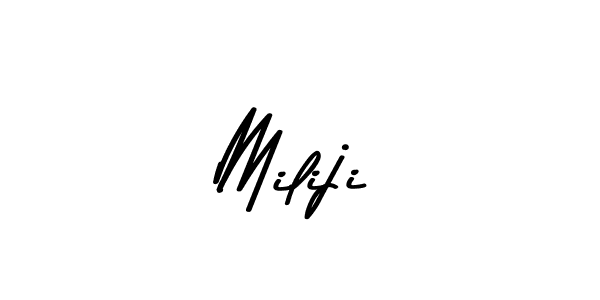 Make a beautiful signature design for name Miliji. Use this online signature maker to create a handwritten signature for free. Miliji signature style 9 images and pictures png