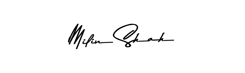 Here are the top 10 professional signature styles for the name Milin Shah. These are the best autograph styles you can use for your name. Milin Shah signature style 9 images and pictures png