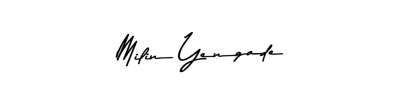 How to make Milin Yengade signature? Asem Kandis PERSONAL USE is a professional autograph style. Create handwritten signature for Milin Yengade name. Milin Yengade signature style 9 images and pictures png