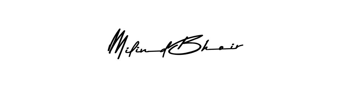 Also we have Milind Bhoir name is the best signature style. Create professional handwritten signature collection using Asem Kandis PERSONAL USE autograph style. Milind Bhoir signature style 9 images and pictures png