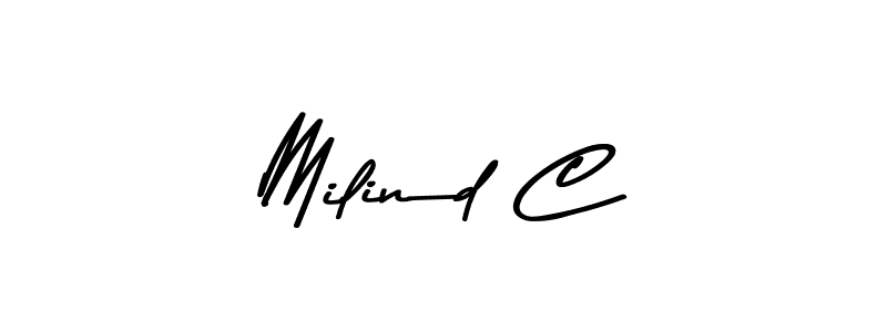 Best and Professional Signature Style for Milind C. Asem Kandis PERSONAL USE Best Signature Style Collection. Milind C signature style 9 images and pictures png