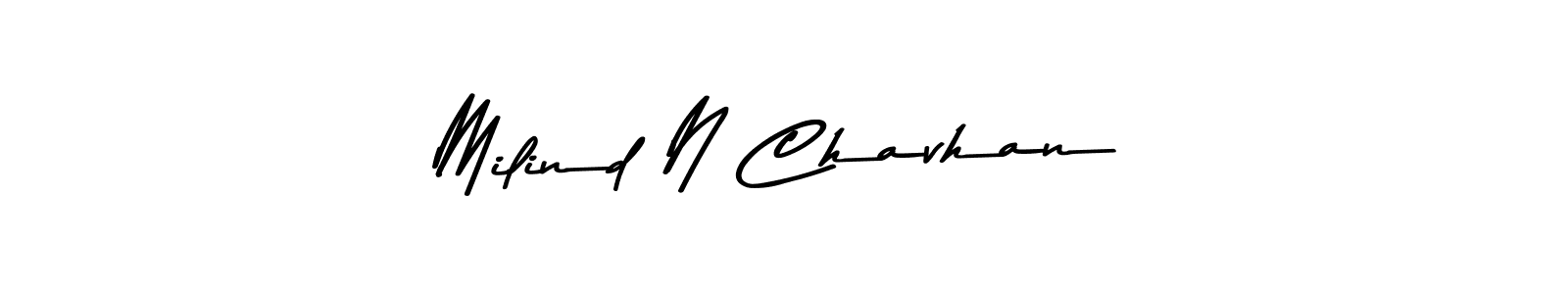 How to make Milind N Chavhan signature? Asem Kandis PERSONAL USE is a professional autograph style. Create handwritten signature for Milind N Chavhan name. Milind N Chavhan signature style 9 images and pictures png
