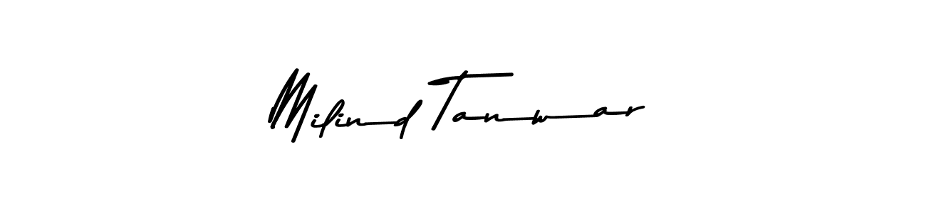 Design your own signature with our free online signature maker. With this signature software, you can create a handwritten (Asem Kandis PERSONAL USE) signature for name Milind Tanwar. Milind Tanwar signature style 9 images and pictures png