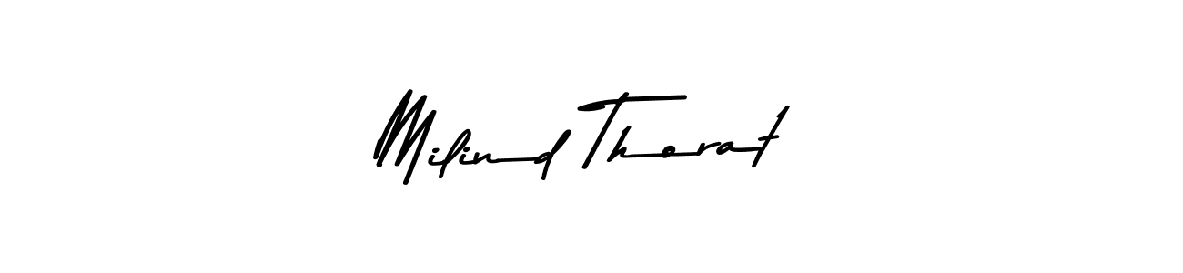 How to make Milind Thorat signature? Asem Kandis PERSONAL USE is a professional autograph style. Create handwritten signature for Milind Thorat name. Milind Thorat signature style 9 images and pictures png