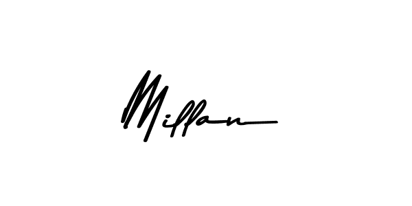 How to make Millan name signature. Use Asem Kandis PERSONAL USE style for creating short signs online. This is the latest handwritten sign. Millan signature style 9 images and pictures png