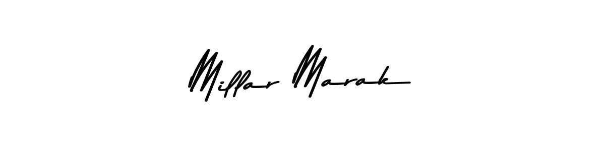 Create a beautiful signature design for name Millar Marak. With this signature (Asem Kandis PERSONAL USE) fonts, you can make a handwritten signature for free. Millar Marak signature style 9 images and pictures png