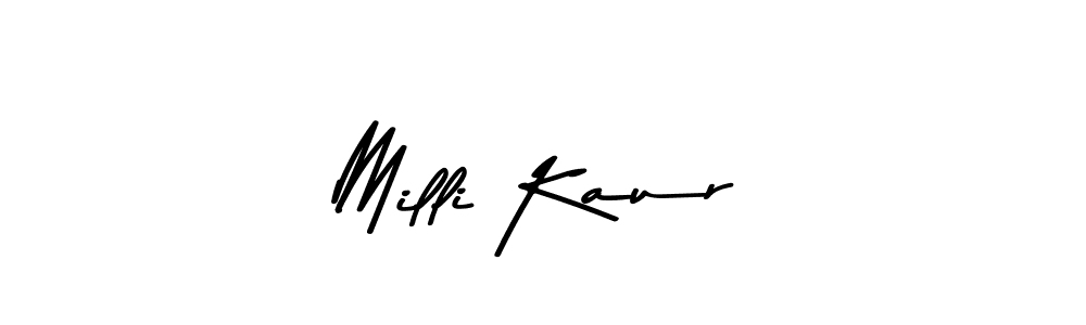 The best way (Asem Kandis PERSONAL USE) to make a short signature is to pick only two or three words in your name. The name Milli Kaur include a total of six letters. For converting this name. Milli Kaur signature style 9 images and pictures png