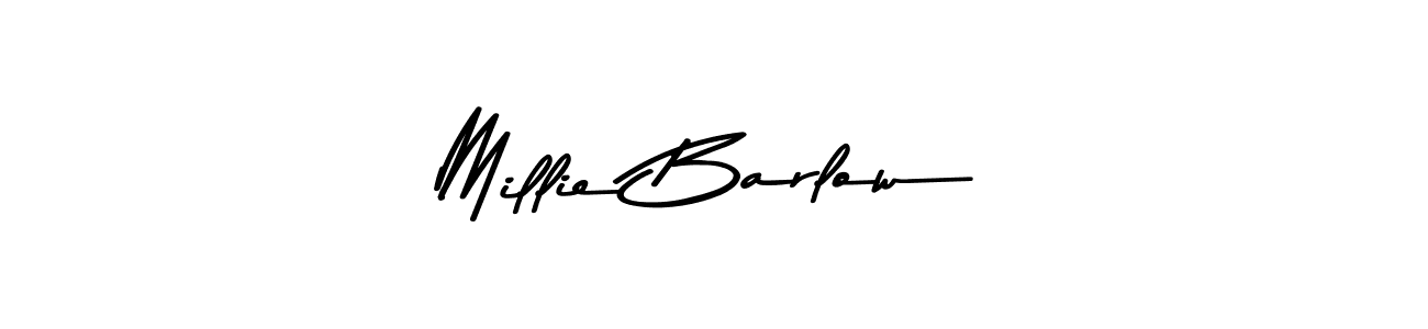 You should practise on your own different ways (Asem Kandis PERSONAL USE) to write your name (Millie Barlow) in signature. don't let someone else do it for you. Millie Barlow signature style 9 images and pictures png