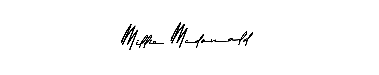 The best way (Asem Kandis PERSONAL USE) to make a short signature is to pick only two or three words in your name. The name Millie Mcdonald include a total of six letters. For converting this name. Millie Mcdonald signature style 9 images and pictures png