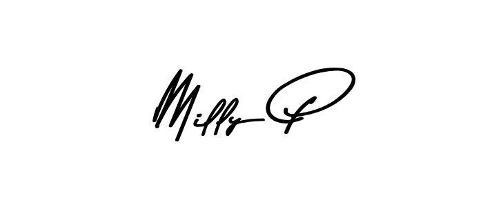 How to make Milly P signature? Asem Kandis PERSONAL USE is a professional autograph style. Create handwritten signature for Milly P name. Milly P signature style 9 images and pictures png