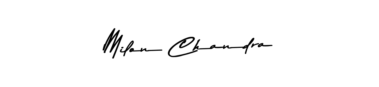 This is the best signature style for the Milon Chandra name. Also you like these signature font (Asem Kandis PERSONAL USE). Mix name signature. Milon Chandra signature style 9 images and pictures png