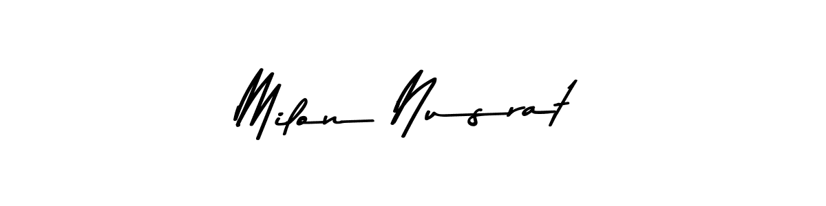 Similarly Asem Kandis PERSONAL USE is the best handwritten signature design. Signature creator online .You can use it as an online autograph creator for name Milon Nusrat. Milon Nusrat signature style 9 images and pictures png