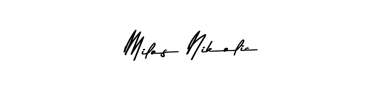 Make a beautiful signature design for name Milos Nikolic. Use this online signature maker to create a handwritten signature for free. Milos Nikolic signature style 9 images and pictures png