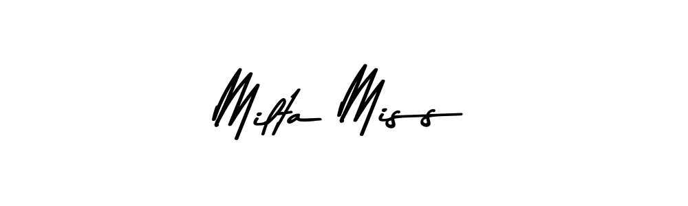 You should practise on your own different ways (Asem Kandis PERSONAL USE) to write your name (Milta Miss) in signature. don't let someone else do it for you. Milta Miss signature style 9 images and pictures png