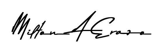 Elevate your brand with a stunning Milton A Erazo eSignature. The Asem Kandis PERSONAL USE style provides a balanced, flowing aesthetic for everyday signing. Milton A Erazo signature style 9 images and pictures png