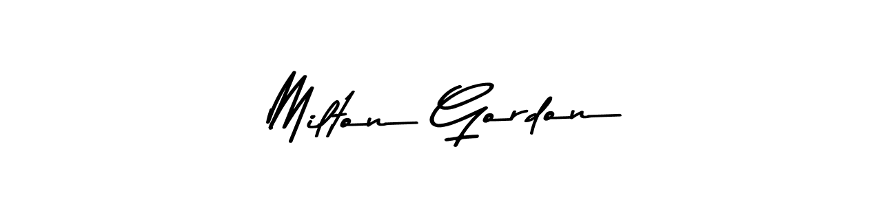 Milton Gordon stylish signature style. Best Handwritten Sign (Asem Kandis PERSONAL USE) for my name. Handwritten Signature Collection Ideas for my name Milton Gordon. Milton Gordon signature style 9 images and pictures png