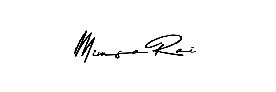 You should practise on your own different ways (Asem Kandis PERSONAL USE) to write your name (Mimsa Rai) in signature. don't let someone else do it for you. Mimsa Rai signature style 9 images and pictures png
