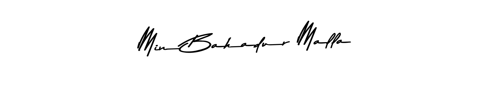 Design your own signature with our free online signature maker. With this signature software, you can create a handwritten (Asem Kandis PERSONAL USE) signature for name Min Bahadur Malla. Min Bahadur Malla signature style 9 images and pictures png