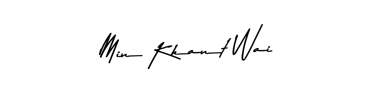 Also You can easily find your signature by using the search form. We will create Min Khant Wai name handwritten signature images for you free of cost using Asem Kandis PERSONAL USE sign style. Min Khant Wai signature style 9 images and pictures png