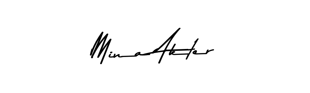 Make a short Mina Akter signature style. Manage your documents anywhere anytime using Asem Kandis PERSONAL USE. Create and add eSignatures, submit forms, share and send files easily. Mina Akter signature style 9 images and pictures png