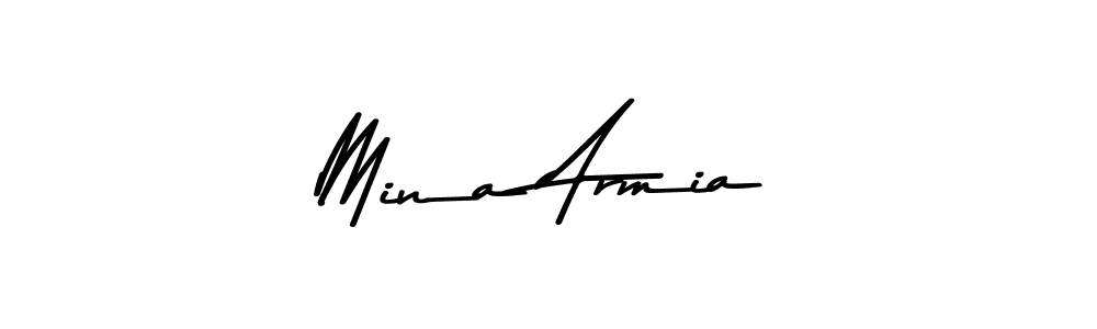 Similarly Asem Kandis PERSONAL USE is the best handwritten signature design. Signature creator online .You can use it as an online autograph creator for name Mina Armia. Mina Armia signature style 9 images and pictures png