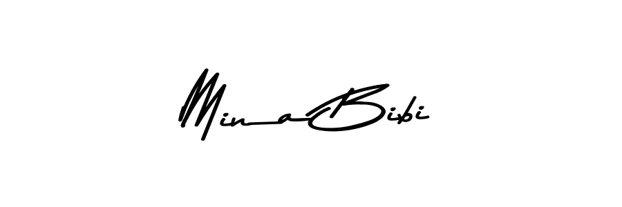 How to make Mina Bibi name signature. Use Asem Kandis PERSONAL USE style for creating short signs online. This is the latest handwritten sign. Mina Bibi signature style 9 images and pictures png