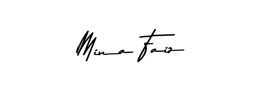 Use a signature maker to create a handwritten signature online. With this signature software, you can design (Asem Kandis PERSONAL USE) your own signature for name Mina Faiz. Mina Faiz signature style 9 images and pictures png