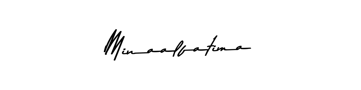 Create a beautiful signature design for name Minaalfatima. With this signature (Asem Kandis PERSONAL USE) fonts, you can make a handwritten signature for free. Minaalfatima signature style 9 images and pictures png