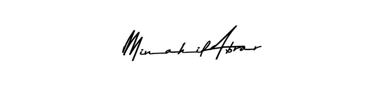 Use a signature maker to create a handwritten signature online. With this signature software, you can design (Asem Kandis PERSONAL USE) your own signature for name Minahil Abrar. Minahil Abrar signature style 9 images and pictures png