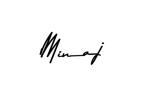 Make a beautiful signature design for name Minaj. With this signature (Asem Kandis PERSONAL USE) style, you can create a handwritten signature for free. Minaj signature style 9 images and pictures png