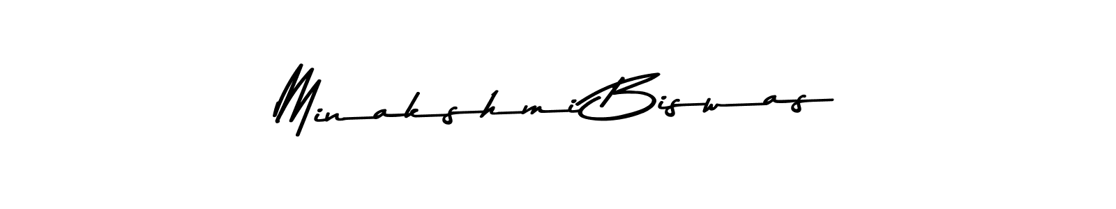 How to make Minakshmi Biswas name signature. Use Asem Kandis PERSONAL USE style for creating short signs online. This is the latest handwritten sign. Minakshmi Biswas signature style 9 images and pictures png
