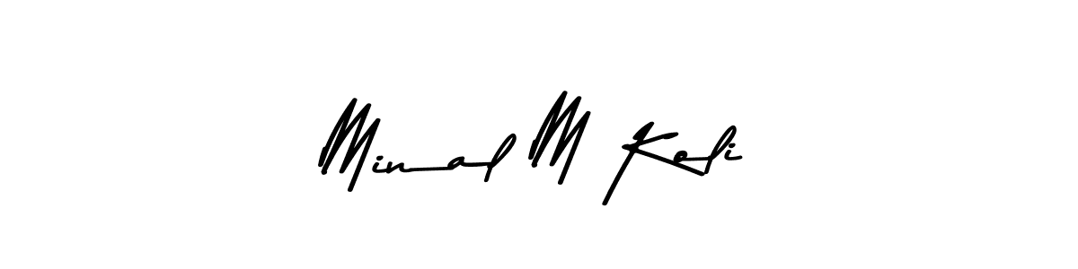 How to Draw Minal M Koli signature style? Asem Kandis PERSONAL USE is a latest design signature styles for name Minal M Koli. Minal M Koli signature style 9 images and pictures png