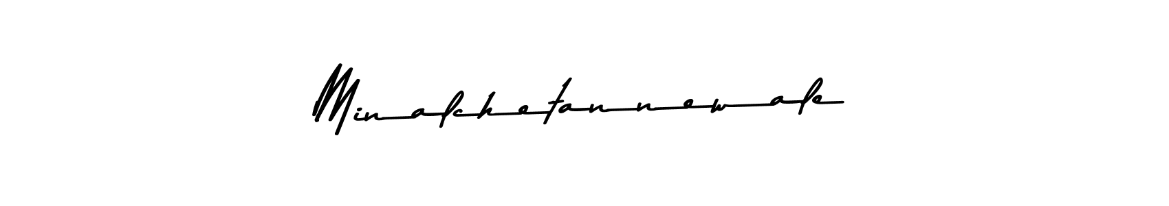 The best way (Asem Kandis PERSONAL USE) to make a short signature is to pick only two or three words in your name. The name Minalchetannewale include a total of six letters. For converting this name. Minalchetannewale signature style 9 images and pictures png