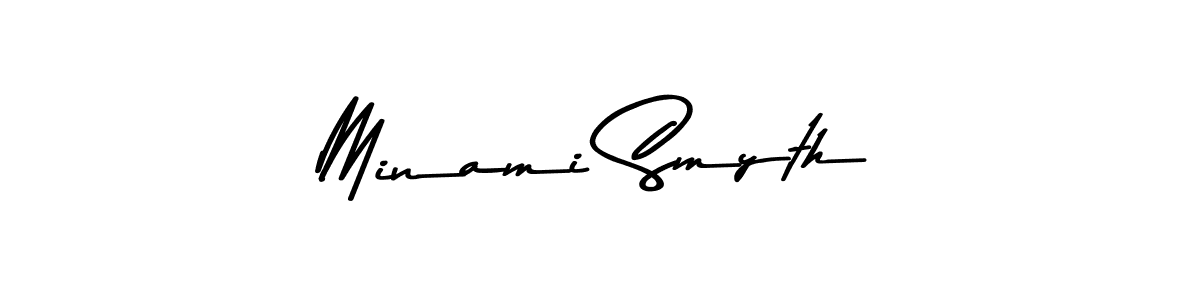 Create a beautiful signature design for name Minami Smyth. With this signature (Asem Kandis PERSONAL USE) fonts, you can make a handwritten signature for free. Minami Smyth signature style 9 images and pictures png