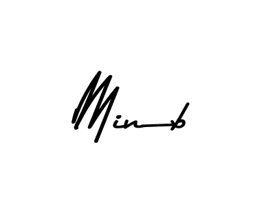 Create a beautiful signature design for name Minb. With this signature (Asem Kandis PERSONAL USE) fonts, you can make a handwritten signature for free. Minb signature style 9 images and pictures png