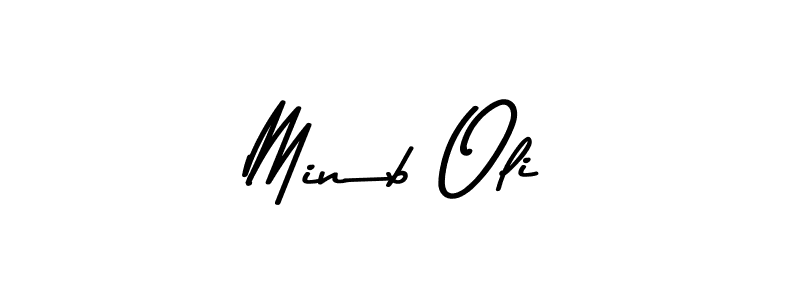 Also You can easily find your signature by using the search form. We will create Minb Oli name handwritten signature images for you free of cost using Asem Kandis PERSONAL USE sign style. Minb Oli signature style 9 images and pictures png