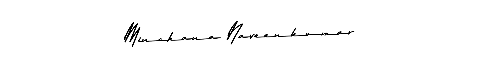 Similarly Asem Kandis PERSONAL USE is the best handwritten signature design. Signature creator online .You can use it as an online autograph creator for name Minchana Naveenkumar. Minchana Naveenkumar signature style 9 images and pictures png