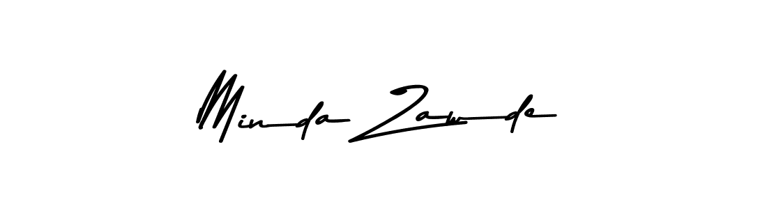 Use a signature maker to create a handwritten signature online. With this signature software, you can design (Asem Kandis PERSONAL USE) your own signature for name Minda Zawde. Minda Zawde signature style 9 images and pictures png