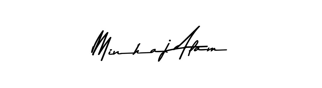 Use a signature maker to create a handwritten signature online. With this signature software, you can design (Asem Kandis PERSONAL USE) your own signature for name Minhaj Alam. Minhaj Alam signature style 9 images and pictures png