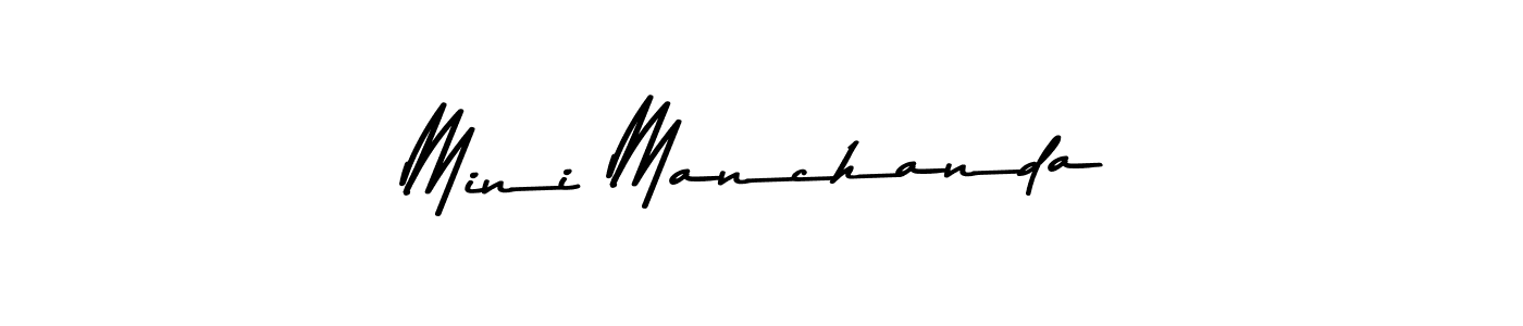 Create a beautiful signature design for name Mini Manchanda. With this signature (Asem Kandis PERSONAL USE) fonts, you can make a handwritten signature for free. Mini Manchanda signature style 9 images and pictures png