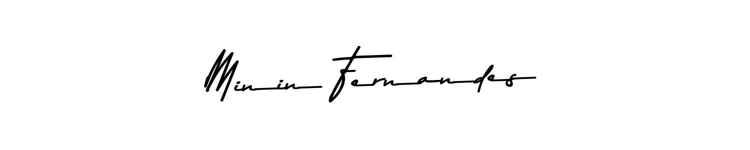 Design your own signature with our free online signature maker. With this signature software, you can create a handwritten (Asem Kandis PERSONAL USE) signature for name Minin Fernandes. Minin Fernandes signature style 9 images and pictures png