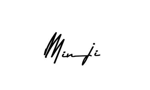 You should practise on your own different ways (Asem Kandis PERSONAL USE) to write your name (Minji) in signature. don't let someone else do it for you. Minji signature style 9 images and pictures png