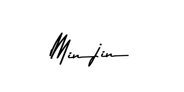 Minjin stylish signature style. Best Handwritten Sign (Asem Kandis PERSONAL USE) for my name. Handwritten Signature Collection Ideas for my name Minjin. Minjin signature style 9 images and pictures png