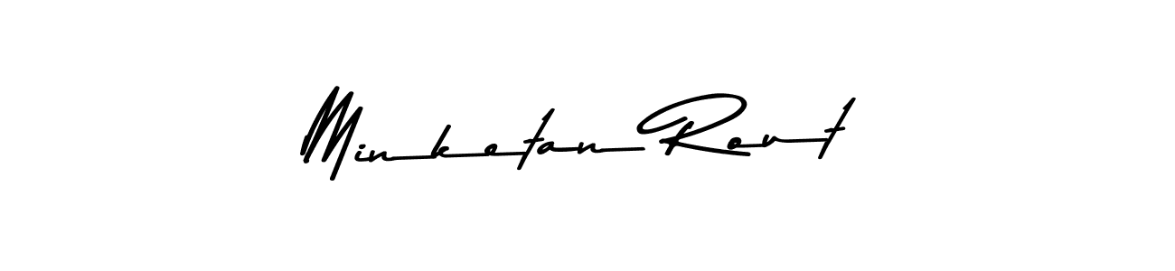 Design your own signature with our free online signature maker. With this signature software, you can create a handwritten (Asem Kandis PERSONAL USE) signature for name Minketan Rout. Minketan Rout signature style 9 images and pictures png