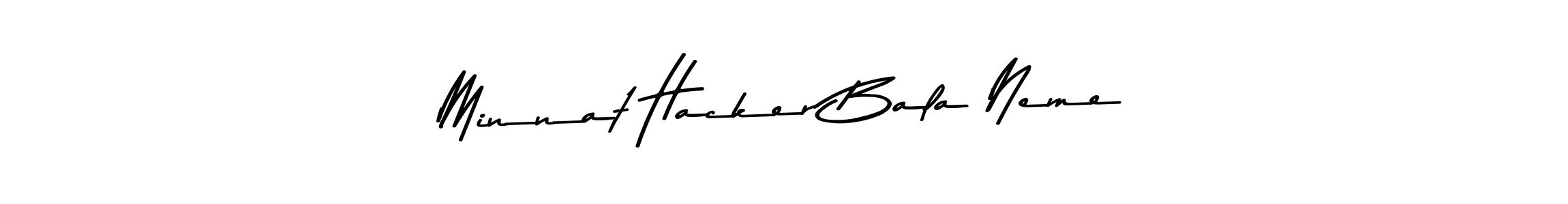 Also You can easily find your signature by using the search form. We will create Minnat Hacker Bala Neme name handwritten signature images for you free of cost using Asem Kandis PERSONAL USE sign style. Minnat Hacker Bala Neme signature style 9 images and pictures png